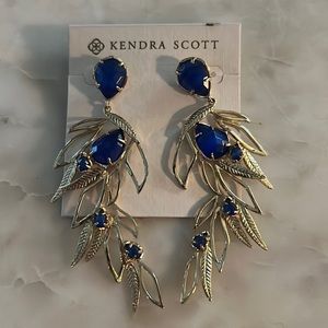 Kendra Scott Blue & Gold Earrings